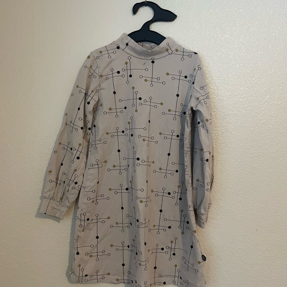 Mainio Long Sleeve Patterned Dress Sz 5-6
